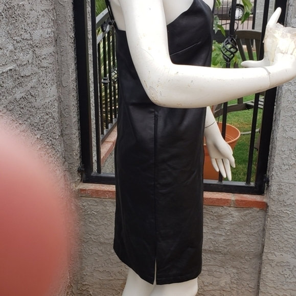 ❤SEXY n:philanthropy   Vegan‎ Leather LITTLE SLIP DRESS - Picture 5 of 9